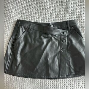 We The Free Vegan Leather Skirt - Black 28 NWT Free People